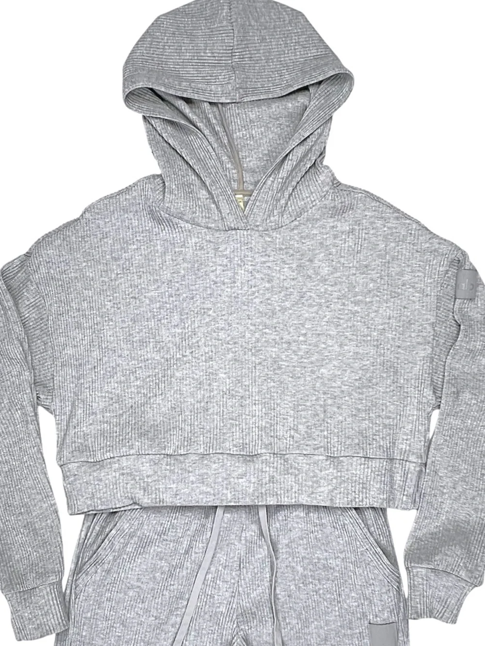 Alo Yoga Muse Hoodie and Sweatpants Set in Heather Grey Size Small